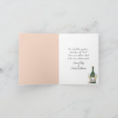 Save the Date Peach and Ivory Elegance Karte (Innenseite)