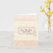 Save the Date Peach and Ivory Elegance Karte (Gelbe Blume)