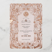 Save the Date Peach Muslim Islamic Morris Folieneinladung (Vorderseite)