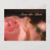 Save the Date - Peach Rose Postkarte (Vorderseite)