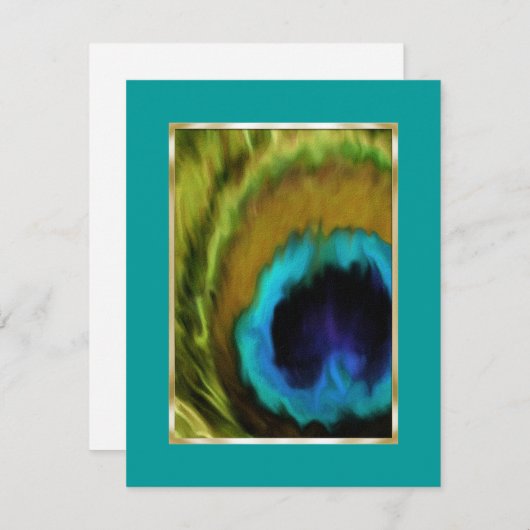 Save the Date Peacock Feather Set 1113 (Vorne/Hinten)