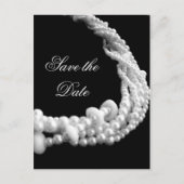 Save the Date Pearl Postcard Extended Version Ankündigungspostkarte (Vorderseite)