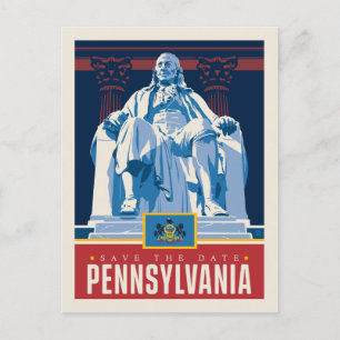 Save the Date Pennsylvania Einladungspostkarte