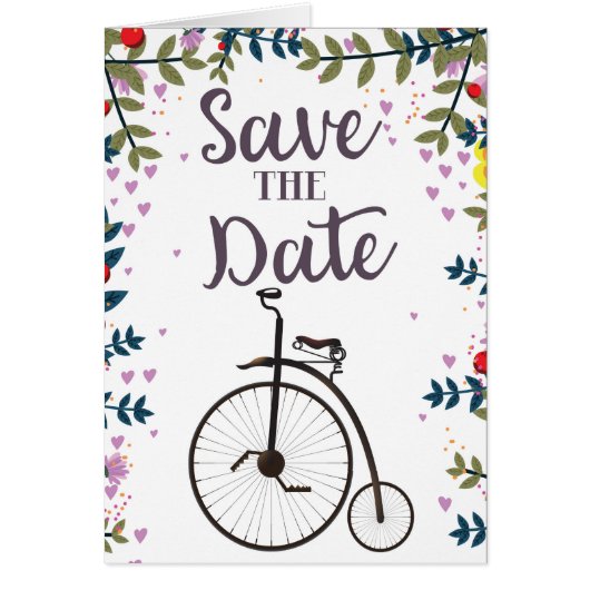 Save the Date Penny Farthing (Vorne)
