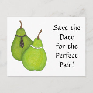 Save the Date Perfect Pair Postcard Ankündigungspostkarte