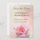 Save the Date Perfect Pink Rose (Vorderseite)