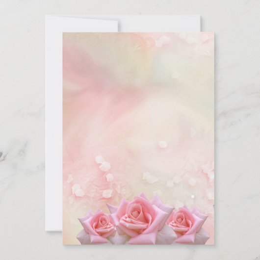 Save the Date Perfect Pink Rose (Rückseite)