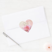 Save the Date Perfect Pink Rose Heart Sticker (Umschlag)