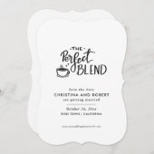 Save The Date | Perfekter Blend Script-Kaffee Love Einladung (Vorne/Hinten)