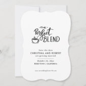 Save The Date | Perfekter Blend Script-Kaffee Love Einladung (Vorderseite)