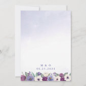 Save the Date Periwinkle Fuchsia Blush Einladung (Rückseite)