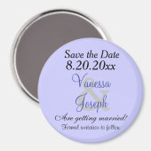 Save the Date Periwinkle Magnet (Vorderseite/Rückseite)