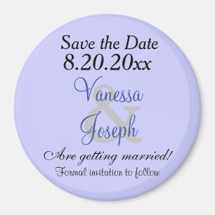 Save the Date Periwinkle Magnet