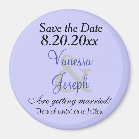 Save the Date Periwinkle Magnet (Vorne)