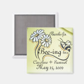 SAVE THE DATE PERSONALISIEREN MAGNET (Vorderseite/Rückseite)