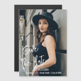 Save the Date Personalisiert Abschluss Foto Magnet
