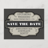 Save the Date Personalisiert Ankündigungspostkarte (Vorderseite)