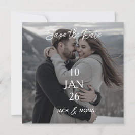 Save the Date Personalisiert Einfache Hochzeit