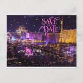 Save the Date Personalisiert Las Vegas Postcard Postkarte (Vorderseite)