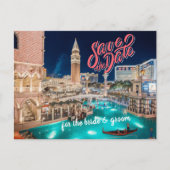 Save the Date Personalisiert Las Vegas Postcard Postkarte (Vorderseite)