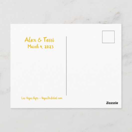 Save the Date Personalisiert Las Vegas Postcard Postkarte (Rückseite)