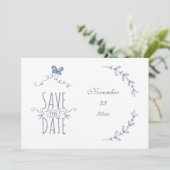 Save the Date Personalisiert Laurels Card (Stehend Vorderseite)