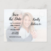 Save the Date, Personalisiert mit Foto, zweiseitig Ankündigungspostkarte (Rückseite)