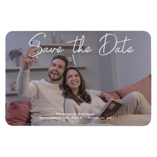 Save The Date | Personalisierte Foto-Magnete Magnet (Horizontal)