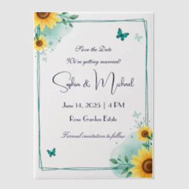 "Save the Date" Personalisierte Hochzeit Pergament Einladungen