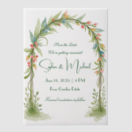 "Save the Date" Personalisierte Hochzeit Pergament Einladungen