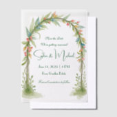 "Save the Date" Personalisierte Hochzeit Pergament Einladungen (Versetzt)