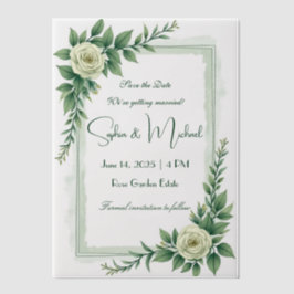 "Save the Date" Personalisierte Hochzeit Pergament Einladungen