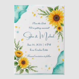 "Save the Date" Personalisierte Hochzeit Pergament Einladungen