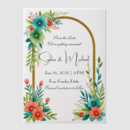 "Save the Date" Personalisierte Hochzeit Pergament Einladungen