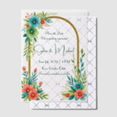 "Save the Date" Personalisierte Hochzeit Pergament Einladungen (Versetzt (Einladung))