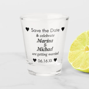 Save the Date Personalisierte Hochzeit Schnapsglas