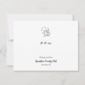 Save the Date Personalisierte Hochzeitskarte (Rückseite)