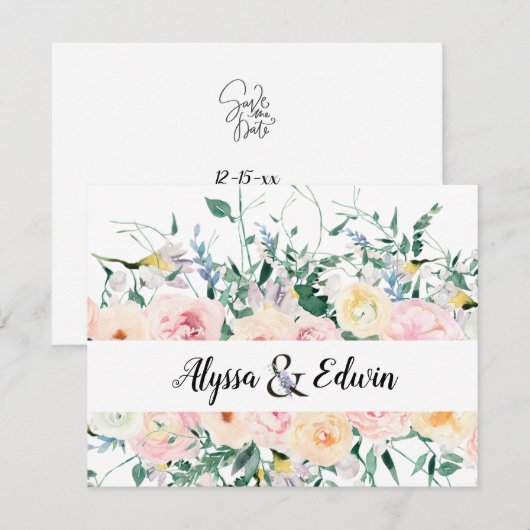 Save the Date Personalisierte Hochzeitskarte (Vorne/Hinten)