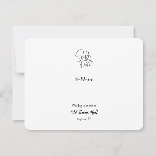 Save the Date Personalisierte Hochzeitskarte (Rückseite)