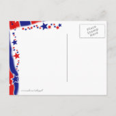 SAVE THE DATE Personalisierte US Flagge Ankündigungspostkarte (Rückseite)