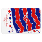 SAVE THE DATE Personalisierte US Flagge Magnet (Horizontal)