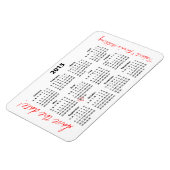 Save the Date Personalisierter Kalenderzeitplan Magnet (Linke Seite)