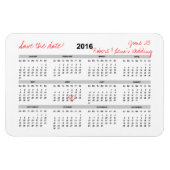 Save the Date Personalisierter Kalenderzeitplan Magnet (Horizontal)