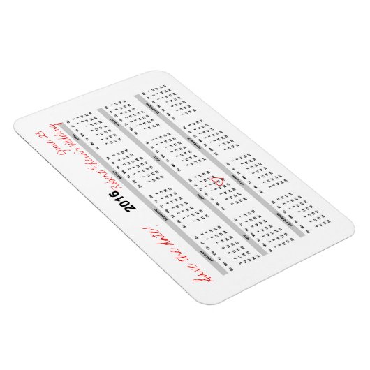 Save the Date Personalisierter Kalenderzeitplan Magnet (Rechte Seite)