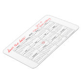 Save the Date Personalisierter Kalenderzeitplan Magnet (Linke Seite)