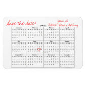 Save the Date Personalisierter Kalenderzeitplan Magnet (Horizontal)
