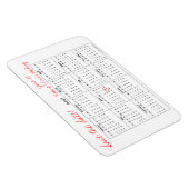 Save the Date Personalisierter Kalenderzeitplan Magnet (Rechte Seite)