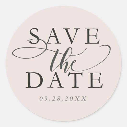 Save the Date personalisierter Umschlag Aufkleber (Vorderseite)