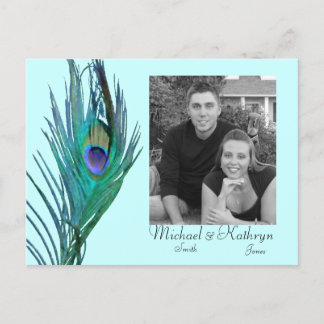 Save the Date - Pfau #2 Ankündigungspostkarte