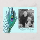 Save the Date - Pfau #2 Ankündigungspostkarte (Vorderseite)